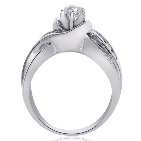 0.70 Carat F-I1 Natural Diamond Engagement Ring - Picture 2 of 5